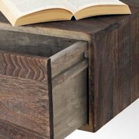 Shabby Chic Wandregal Dinant 21x46x30cm ~ braun