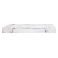 Shabby Chic Wandregal Schweberegal 80x25x8cm weiss