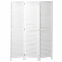 Shabby-Look Paravent Vintage 170x120cm weiss