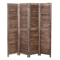 Shabby-Look Paravent  Vintage 170x160cm braun