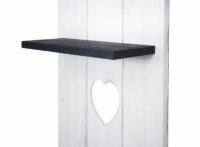 Shabby Wandregal Wandpaneel Holzregal 3 Ablagen 150x33x13cm weiss