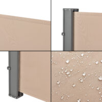 Seitenmarkise Mulhacén 140x300cm Sandfarben Sichtschutz