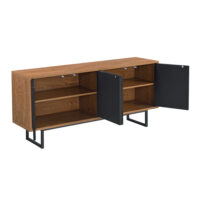 Sideboard Mariestad 120x30x55cm Dunkler Holzton/Schwarz