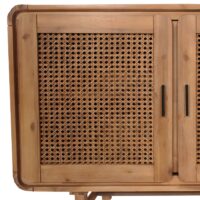 Sideboard Highboard Rattan Akazie Massivholz 82x160x45cm