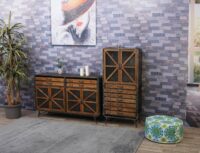 Sideboard Kommode Holz & Metall Industrial 80x126x38cm