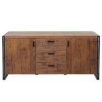 Sideboard Kommode Schrank 80x160x40cm Wildeiche-Optik