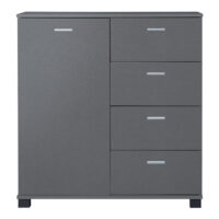 Schuhschrank Döbritz 84x80x28cm Dunkelgrau