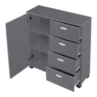 Schuhschrank Döbritz 84x80x28cm Dunkelgrau