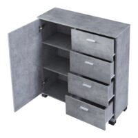 Schuhschrank Döbritz 84x80x28cm Betonoptik