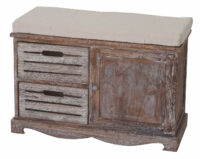 Sitzbank Ascoli Bank Kommode Shabby-Look Vintage 49x71x32cm