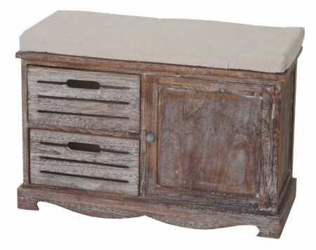 Sitzbank Ascoli Bank Kommode Shabby-Look Vintage 49x71x32cm