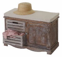 Sitzbank Ascoli Bank Kommode Shabby-Look Vintage 49x71x32cm