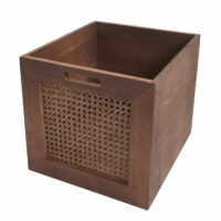 Sitzbank JAM-J49 Garderobenbank mit Staufach 47x110x40cm braun