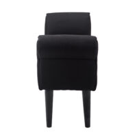 Sitzbank Orient Polsterbank L102 x B31 x H51cm Schwarz