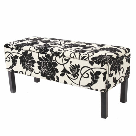 Sitzbank Renens Aufbewahrungstruhe Textil ~ jacquard schwarz
