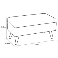 Sitztruhe Salford 79x39.5x39.5cm Dunkelgrau