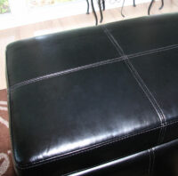 Sitzbank Truhe Kriens XXL Leder ~ schwarz