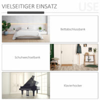 Sitzbank für Schlafzimmer goldene Füsse