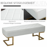 Sitzbank für Schlafzimmer goldene Füsse