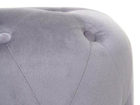 42x39cm Samt hellgrau