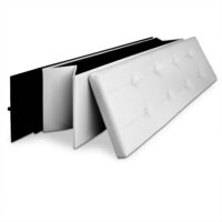 Sitztruhe Wäschekorb Wäschetruhe 114x40x40 cm weiss