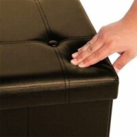 Sitztruhe Wäschekorb Wäschetruhe 80x40x40 cm braun