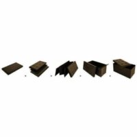 Sitztruhe Wäschekorb Wäschetruhe 80x40x40 cm braun