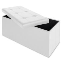 Sitztruhe Wäschekorb Wäschetruhe 80x40x40 cm weiss