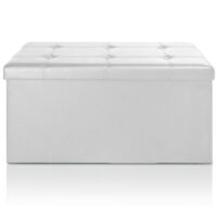 Sitztruhe Wäschekorb Wäschetruhe 80x40x40 cm weiss