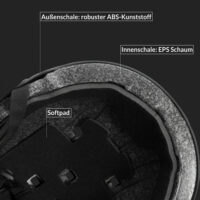 Skaterhelm mit Kinngurt Grösse S