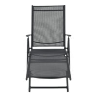 Sonnenliege Alborea mit Armlehnen Schwarz