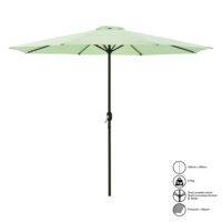 Sonnenschirm Budapest 230x300cm Pastellgrün