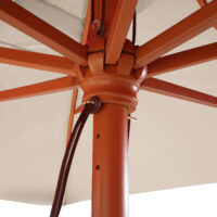 Sonnenschirm Florida Marktschirm 3x4m Holz creme