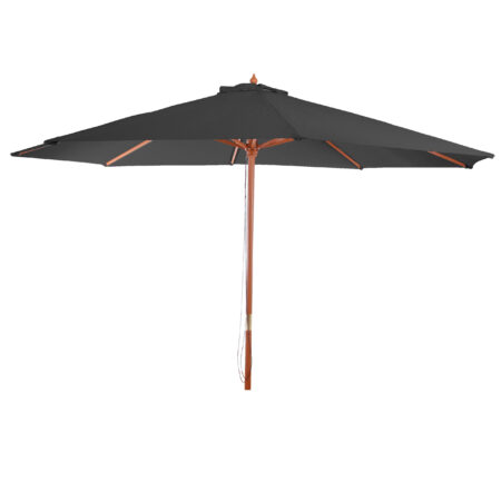 Sonnenschirm Florida Marktschirm Ø3.5m Holz anthrazit