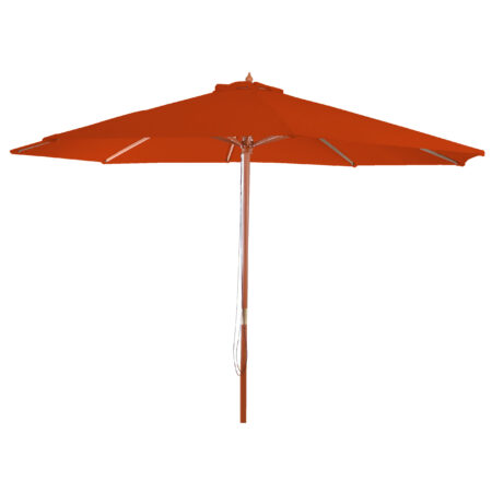 Sonnenschirm Florida Marktschirm Ø3.5m Holz terracotta