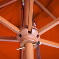 Sonnenschirm Florida Marktschirm Ø3m Holz terracotta