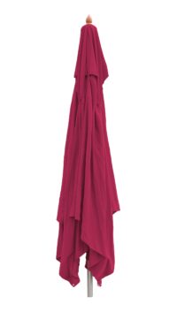 Sonnenschirm JAM-C57 Holz eckig 4x4m Seilzug bordeaux