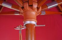 Sonnenschirm JAM-C57 Holz rund Ø3m Seilzug bordeaux