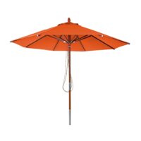 Sonnenschirm JAM-C57 Holz rund Ø3m Seilzug terracotta