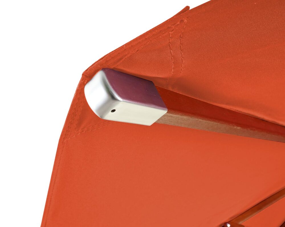 Sonnenschirm JAM-C57 Holz rund Ø3m Seilzug terracotta