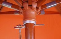 Sonnenschirm JAM-C57 Holz rund Ø3m Seilzug terracotta