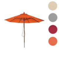 Sonnenschirm JAM-C57 Holz rund Ø3m Seilzug terracotta