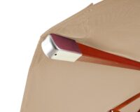 Sonnenschirm JAM-C57 Holz rund Ø4m Seilzug creme