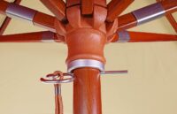 Sonnenschirm JAM-C57 Holz rund Ø4m Seilzug creme