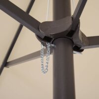 Sonnenschirm Oval L460 x B270 mit Handkurbel - creme