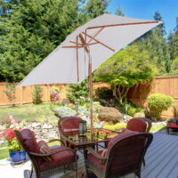 Sonnenschirm rechteckig L200 x B150 neigbar - creme