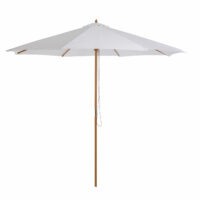 Sonnenschirm ∅300cm Holzschirm Balkonschirm creme