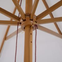 Sonnenschirm ∅300cm Holzschirm Balkonschirm creme