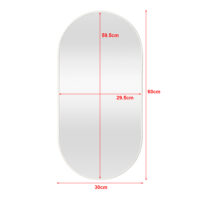 Wandspiegel Picciano 30x60cm Weiss matt
