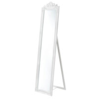 Standspiegel Arezzo 160x40cm Rechteckig Kippbar Barock Weiss